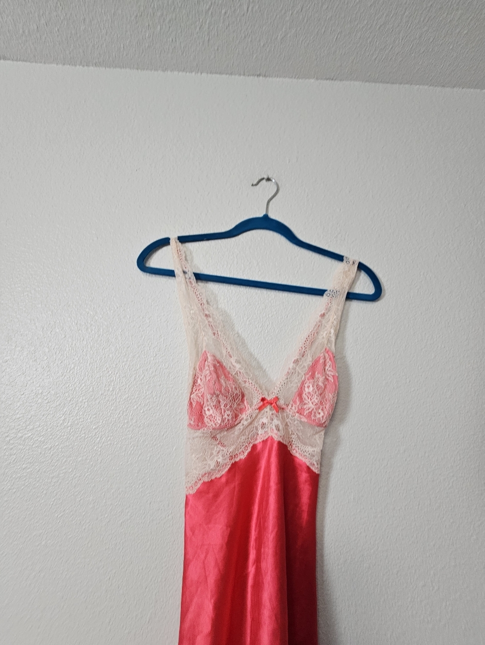 Victorias Secret Lace-Trim Satin Slip Dress Sz L - Picture 3 of 5